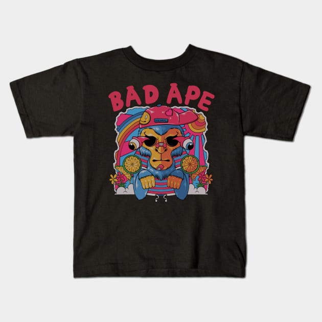 Bad monkey Kids T-Shirt by Forstration.std